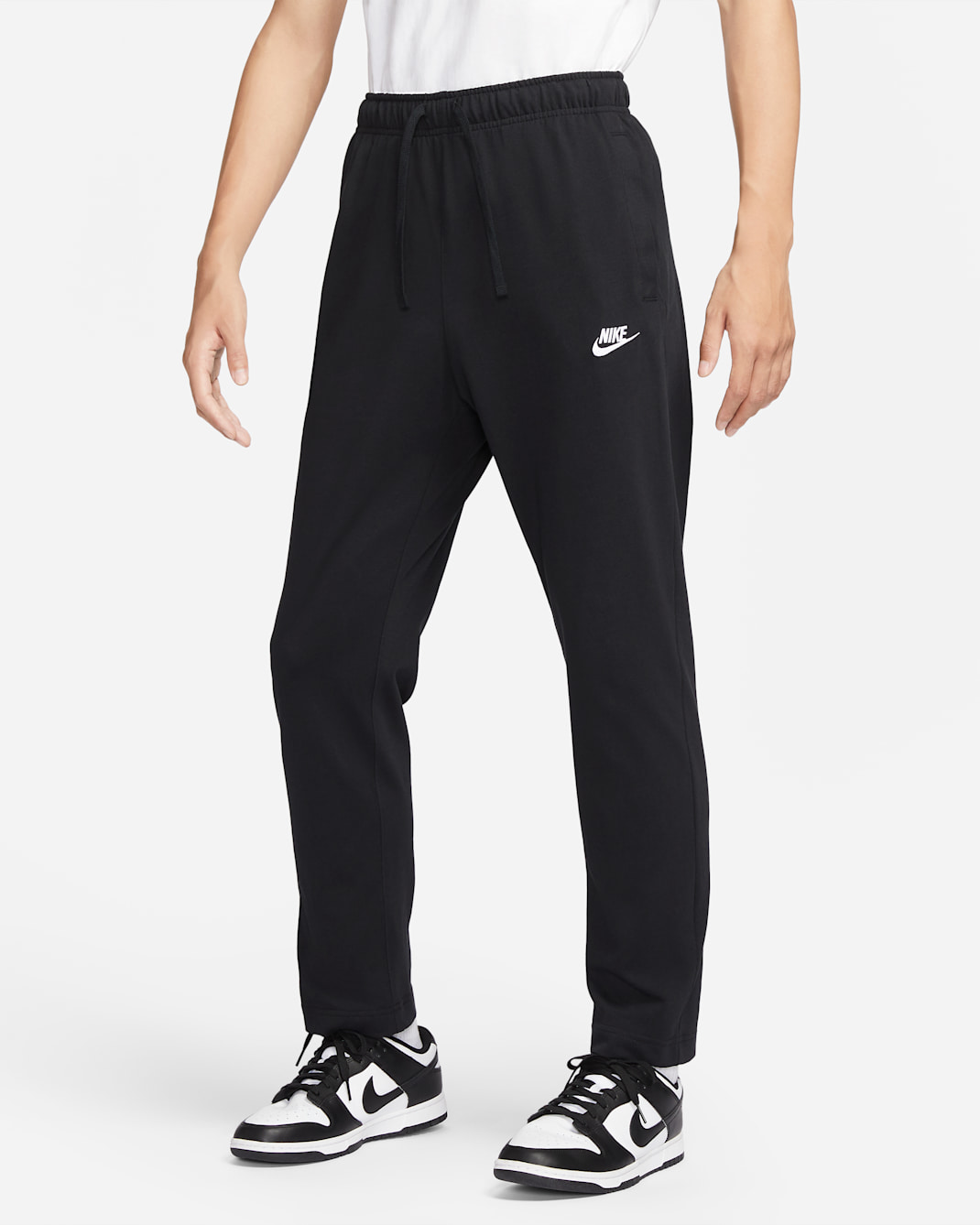Nike Sportswear Club Fleece Men's Jersey Trousers - Black/White