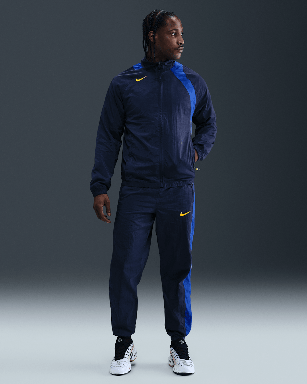 Nike Total 90 Men's Repel Football Tracksuit Bottoms - Midnight Navy/Game Royal/Lightning