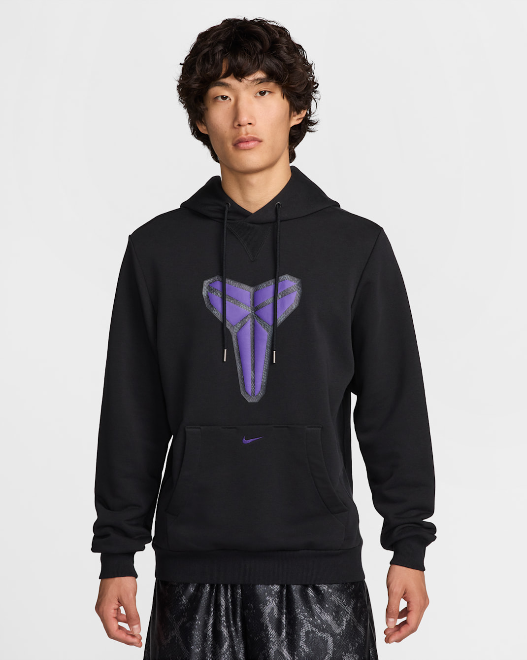 Kobe Men's Dri-FIT Standard Issue Pullover Basketball Hoodie - Black/Field Purple