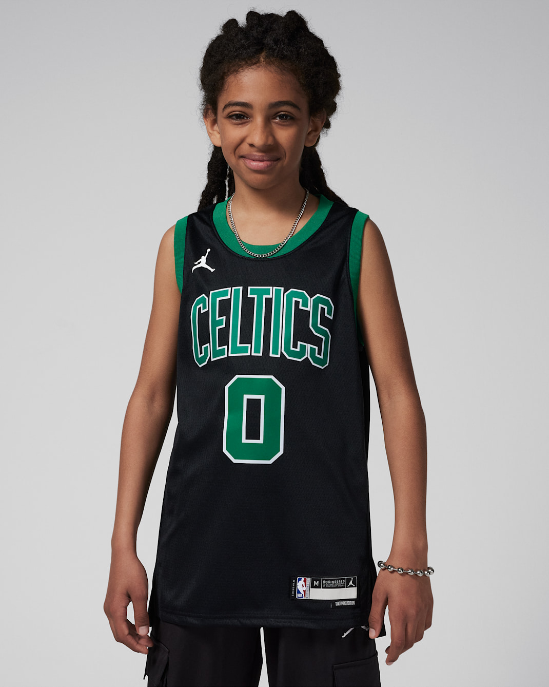 Boston Celtics Statement Edition Nike Dri-FIT Swingman Trikot für ältere Kinder - Schwarz