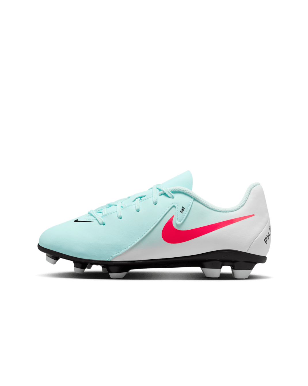 Fotbollssko för varierat underlag Nike Jr. Phantom GX 2 Club med lågt skaft för barn/ungdom - Mint/Off Noir/Atomic Red