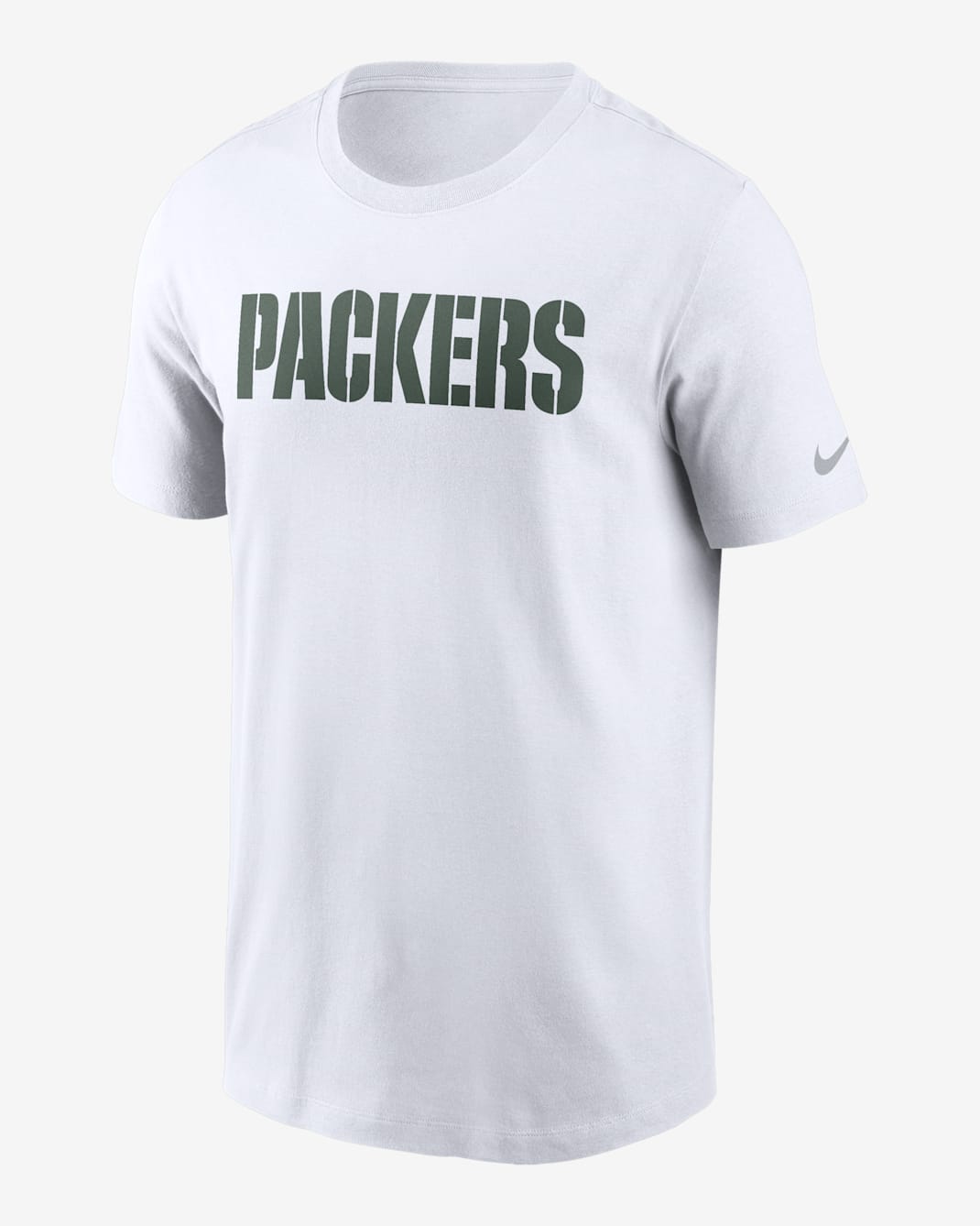 Green Bay Packers Primetime Wordmark Essential Men's Nike NFL T-Shirt - White
