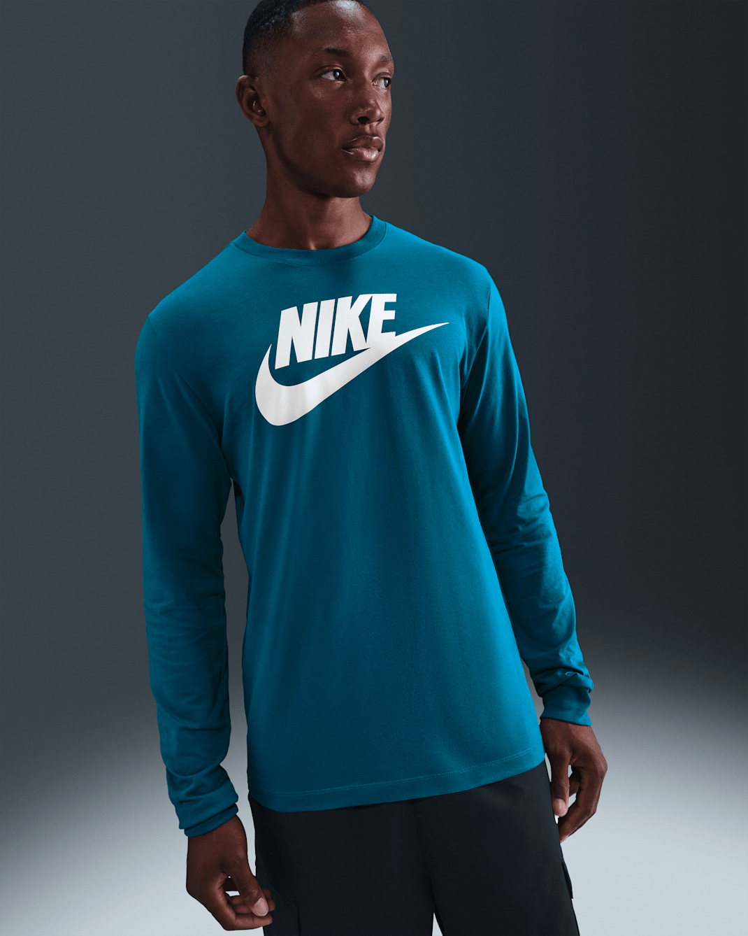 Playera de manga larga para hombre Nike Sportswear - Verde abismo