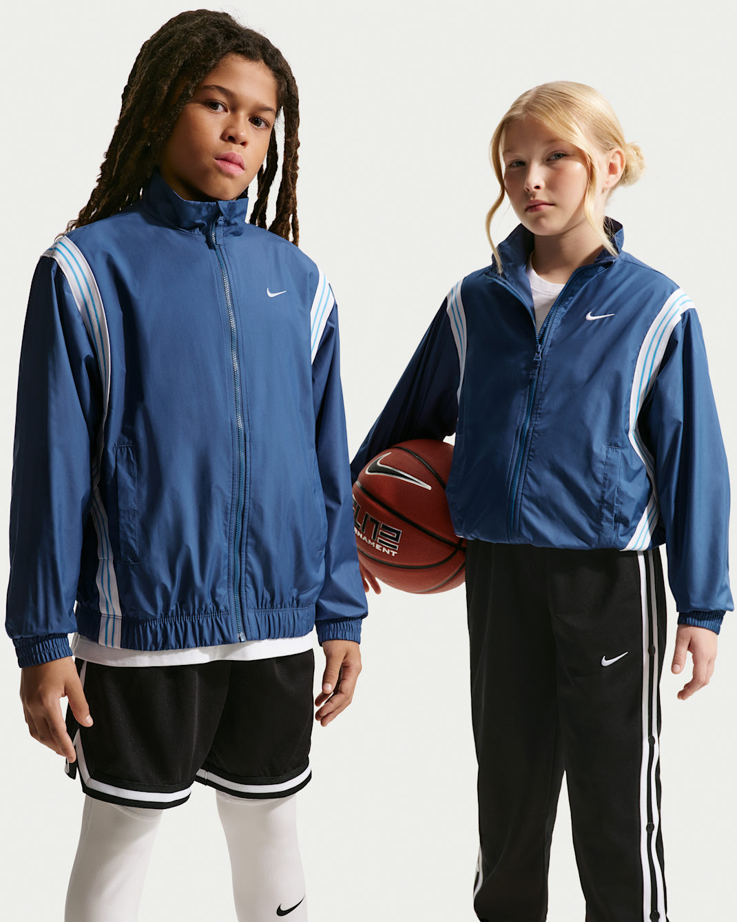 Nike Crossover Repel-Basketballjacke für ältere Kinder - Mystic Navy/University Blue/Weiß