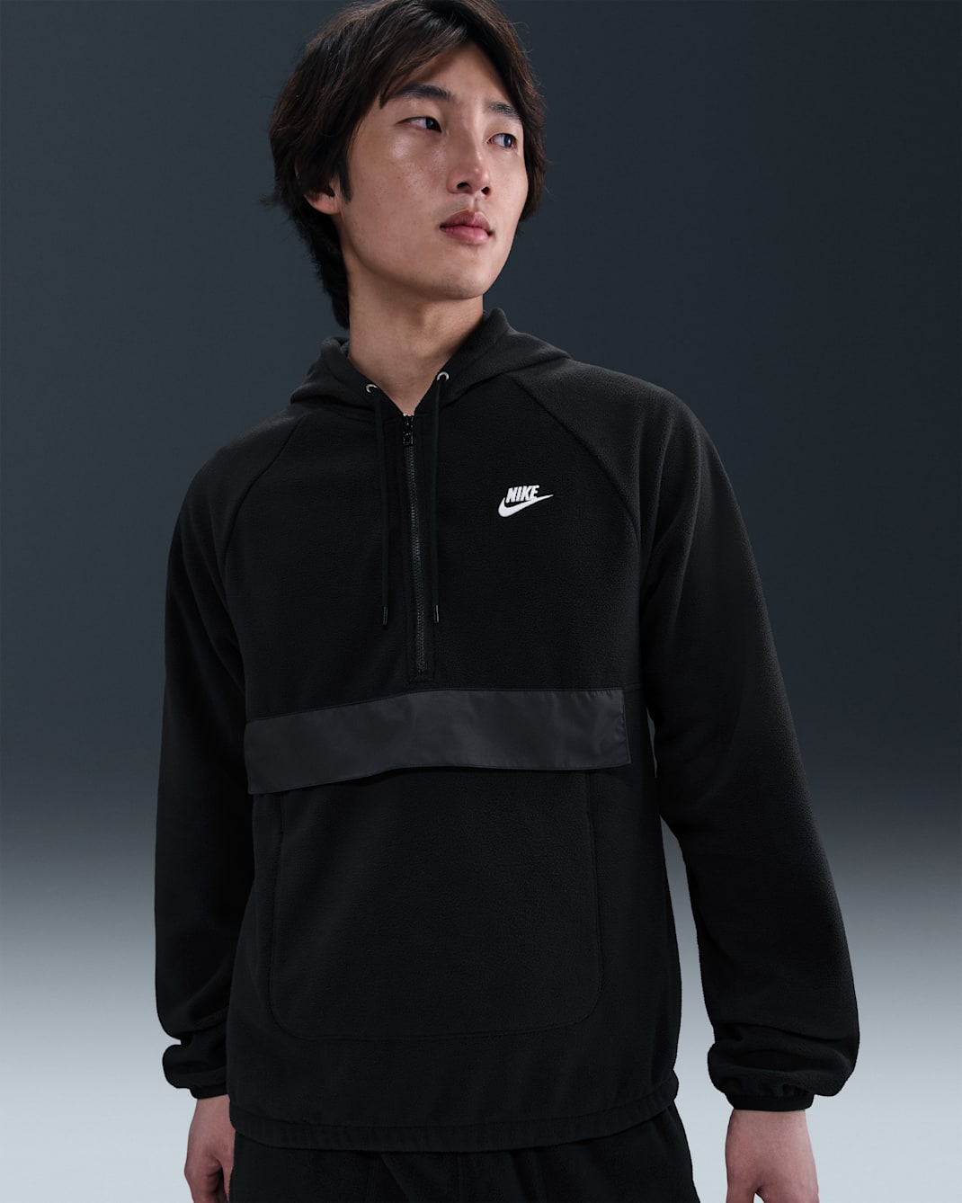 Nike Sportswear Club Men's Winterized Top - Black/White
