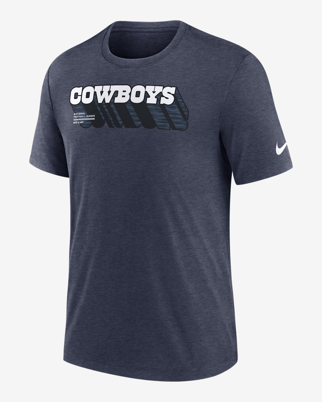 Dallas Cowboys Long Pass Men's Nike NFL T-Shirt - Navy Heather