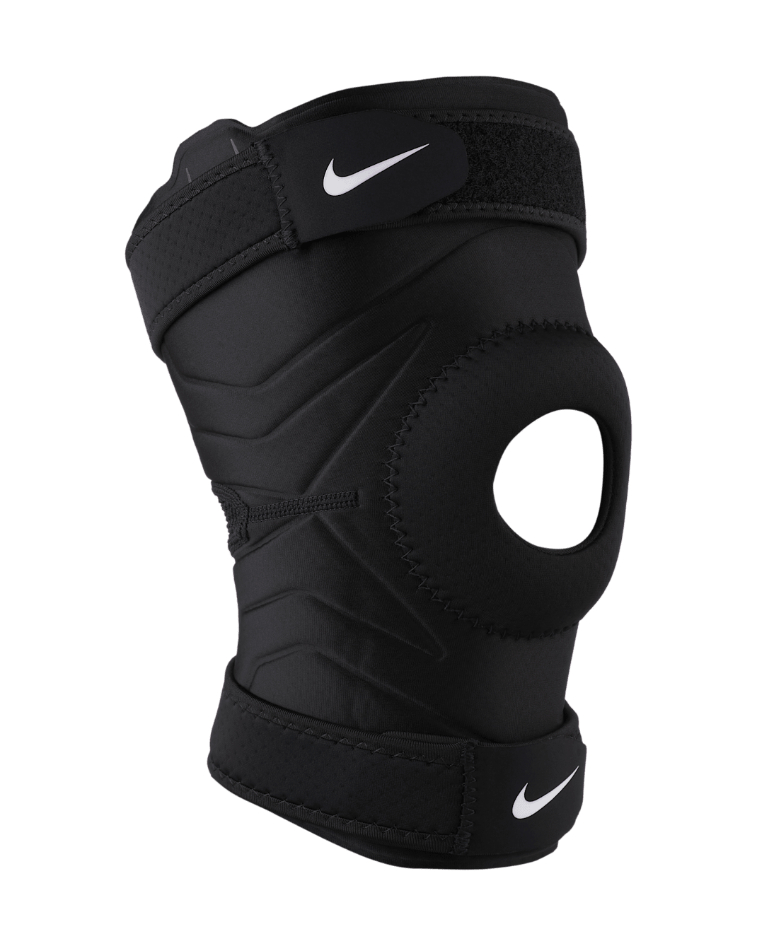 나이키 프로 오픈형 스트랩 무릎 슬리브 - 블랙/화이트