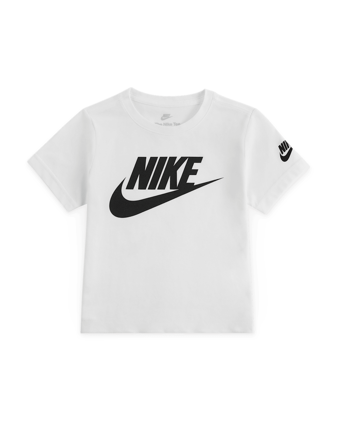 Playera Evergreen para niños talla pequeña Nike Futura - Blanco