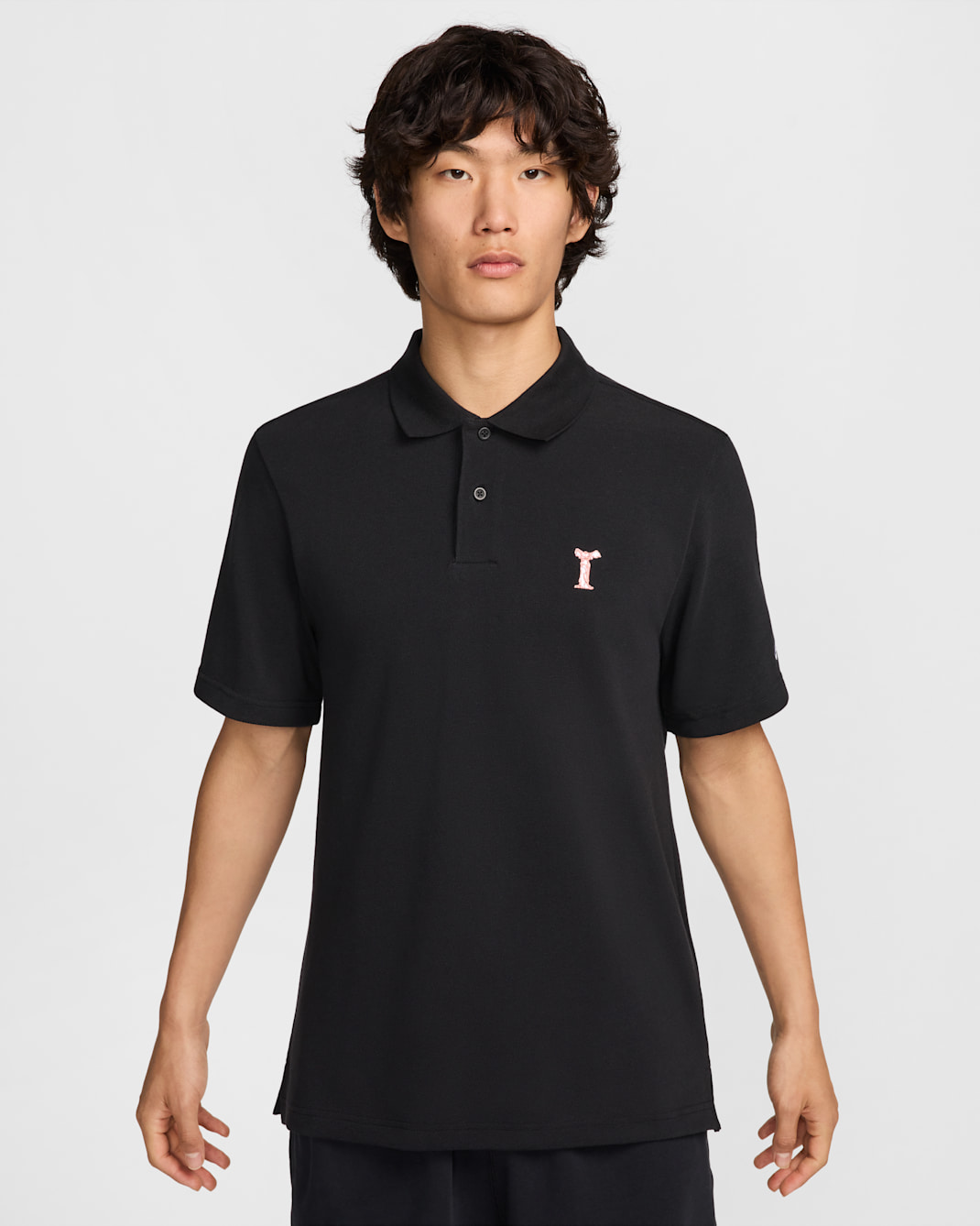 Nike Men's Polo - Black/Red Stardust/White