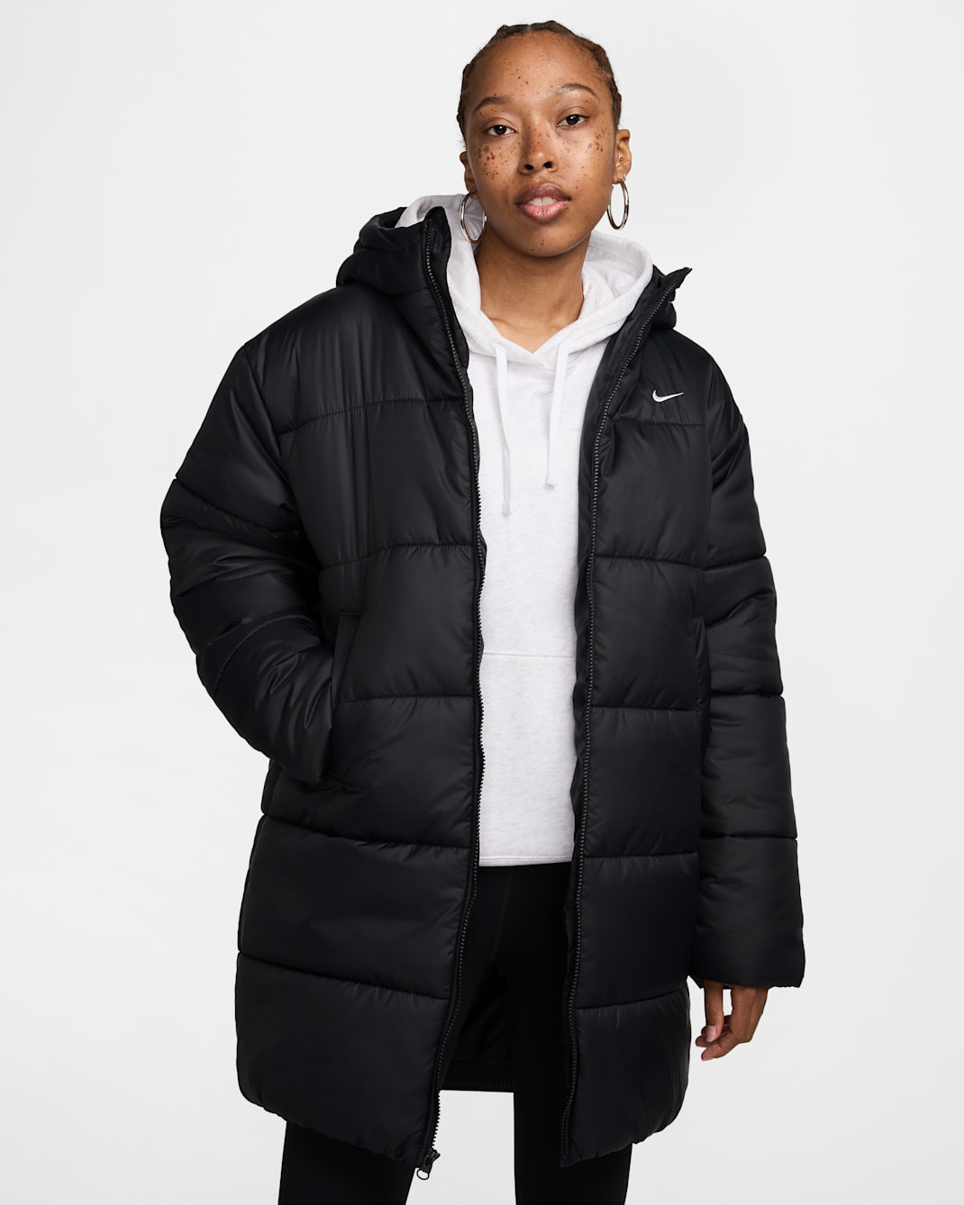 Nike Sportswear Classic Puffer Women's Therma-FIT Loose Parka - Black/White
