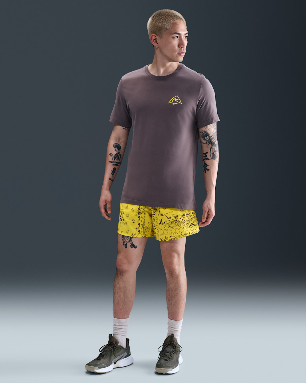 Nike Trail Men's Dri-FIT 6" Brief-Lined Running Shorts - Lightning/Desert Khaki/Black