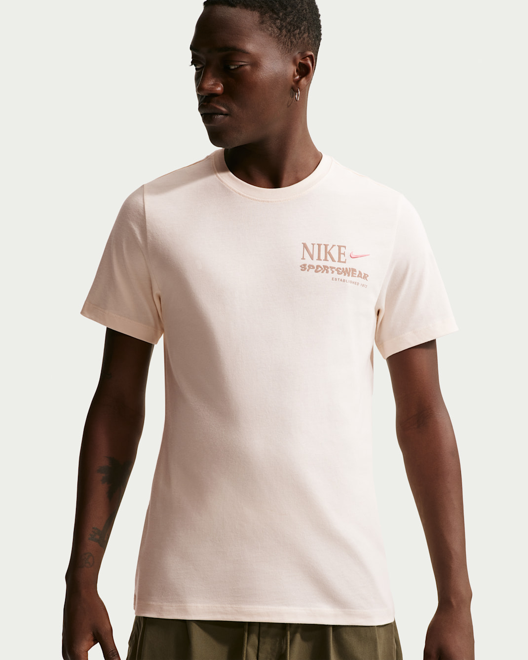 Nike Sportswear Men's Short-Sleeve T-Shirt - Chalk/Particle Pink
