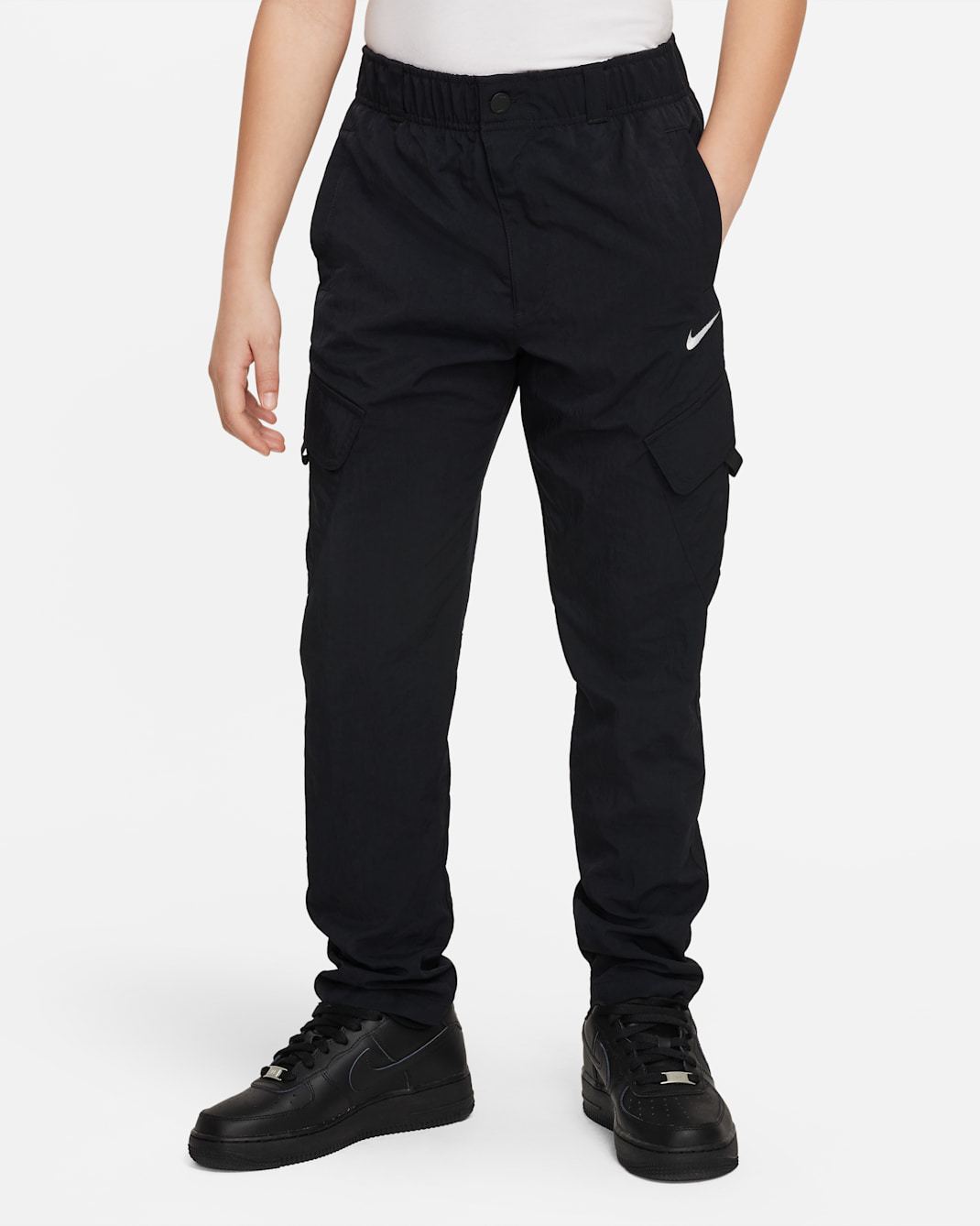 Nike Outdoor Play Big Kids' Woven Cargo Pants - Black
