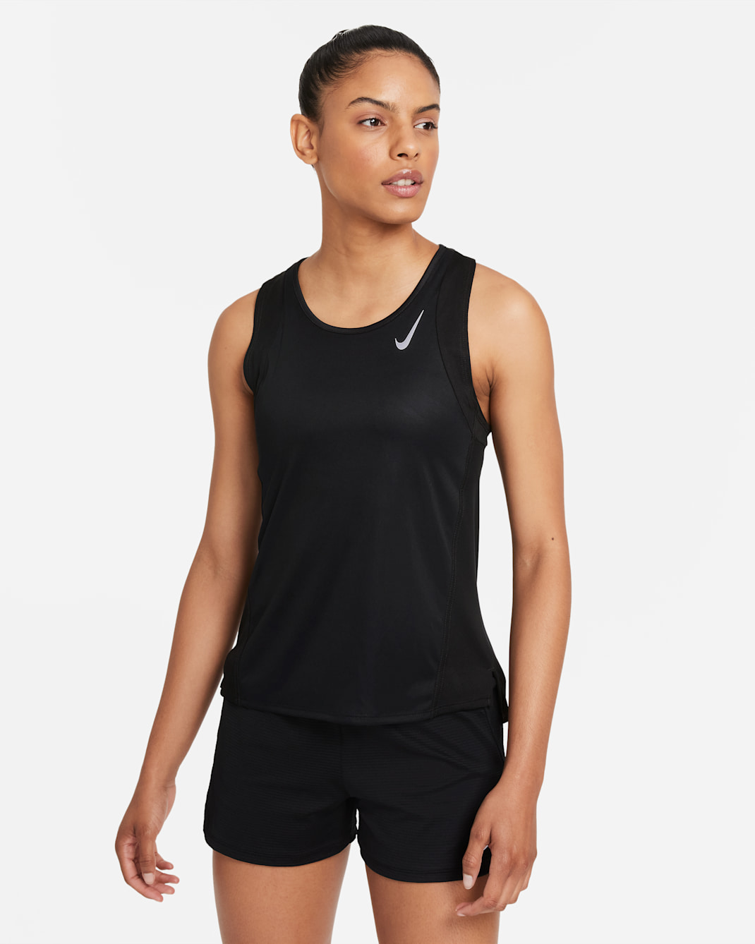Nike Dri-FIT Race løpesinglet til dame - Svart