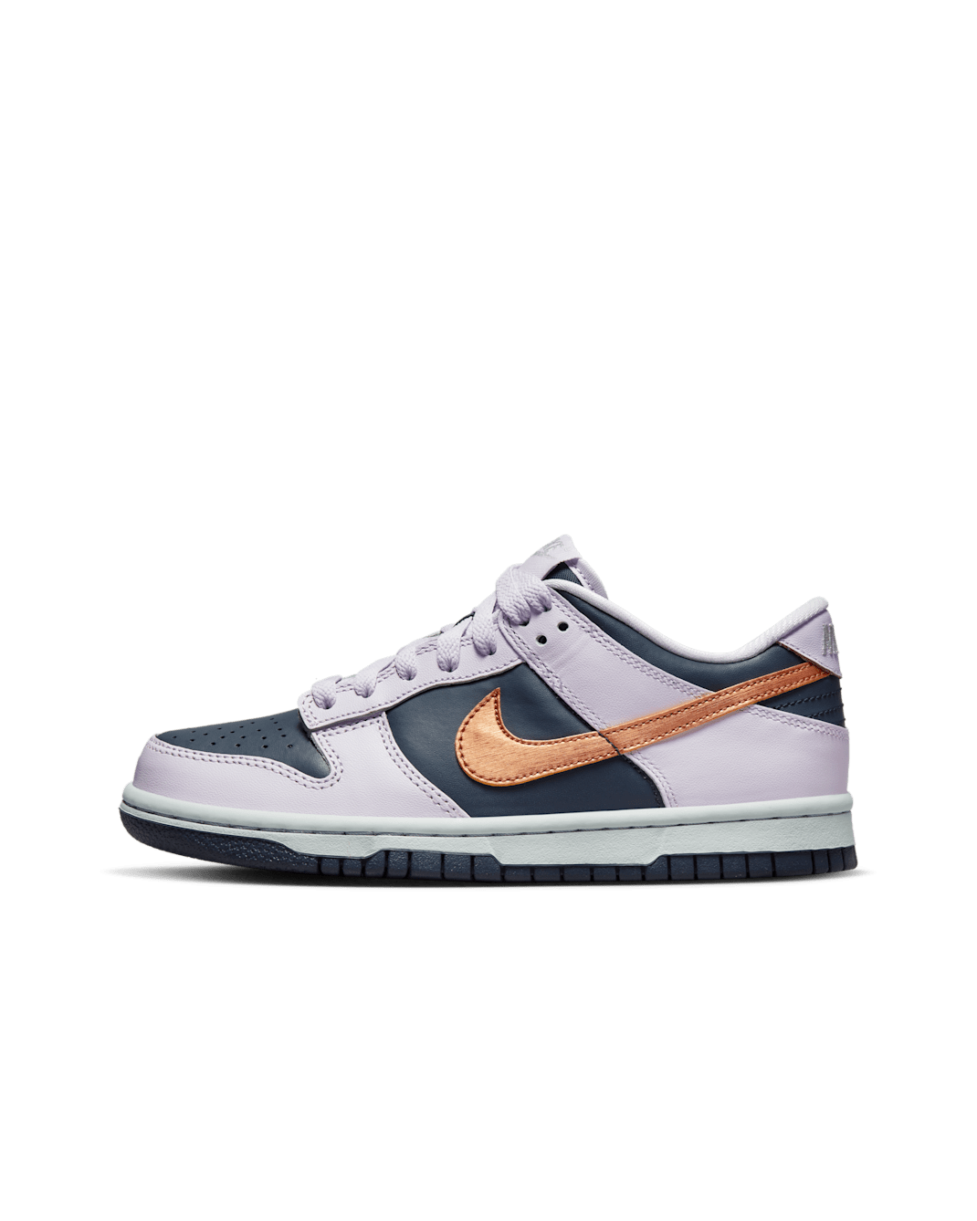Nike Dunk Low SE Older Kids' Shoes - Thunder Blue/Barely Grape/Violet Frost/Metallic Copper