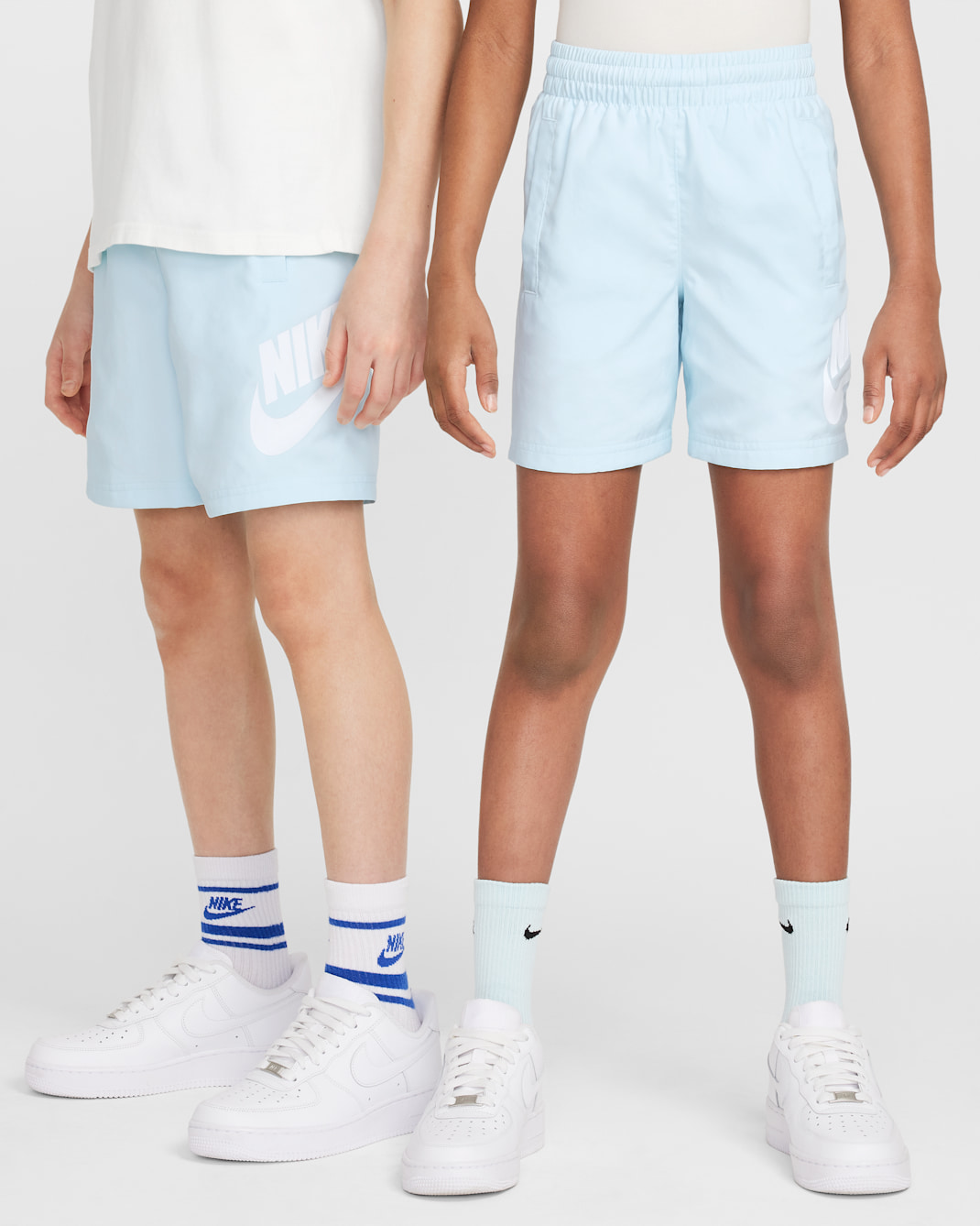 Nike Sportswear Club Pantalón corto de tejido Woven de 15 cm - Niño/a - Glacier Blue/Blanco