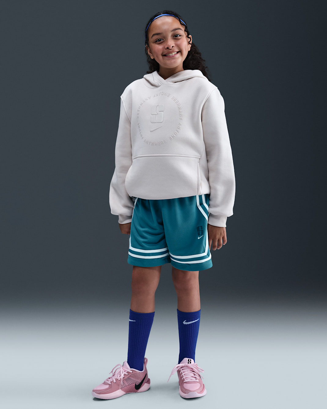 Sabrina Crossover Big Kids' Dri-FIT Basketball Shorts - Rift Blue/Blue Force/Glacier Blue