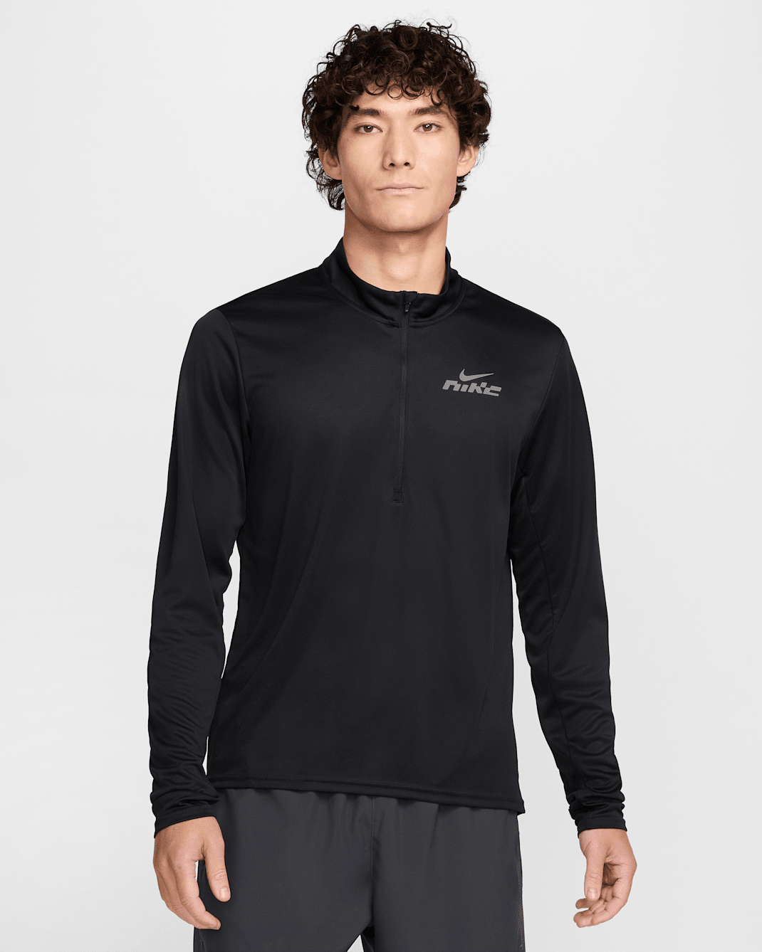 Nike Pacer Flash Dri-FIT-Laufoberteil mit Halbreißverschluss (Herren) - Schwarz