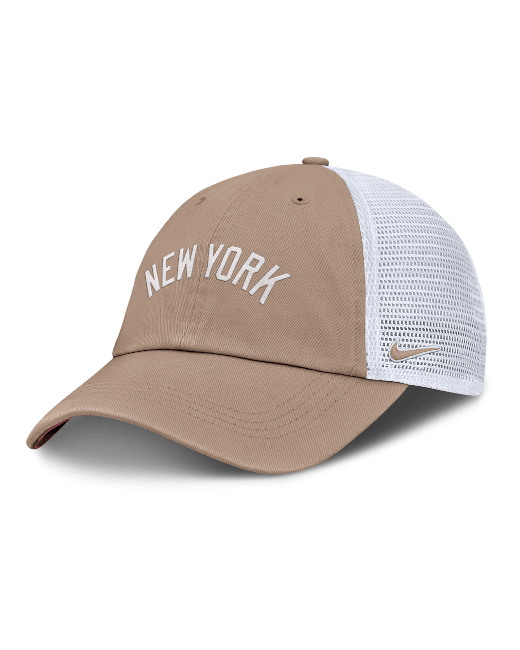 New York Yankees Club Men's Nike MLB Trucker Adjustable Hat - Khaki