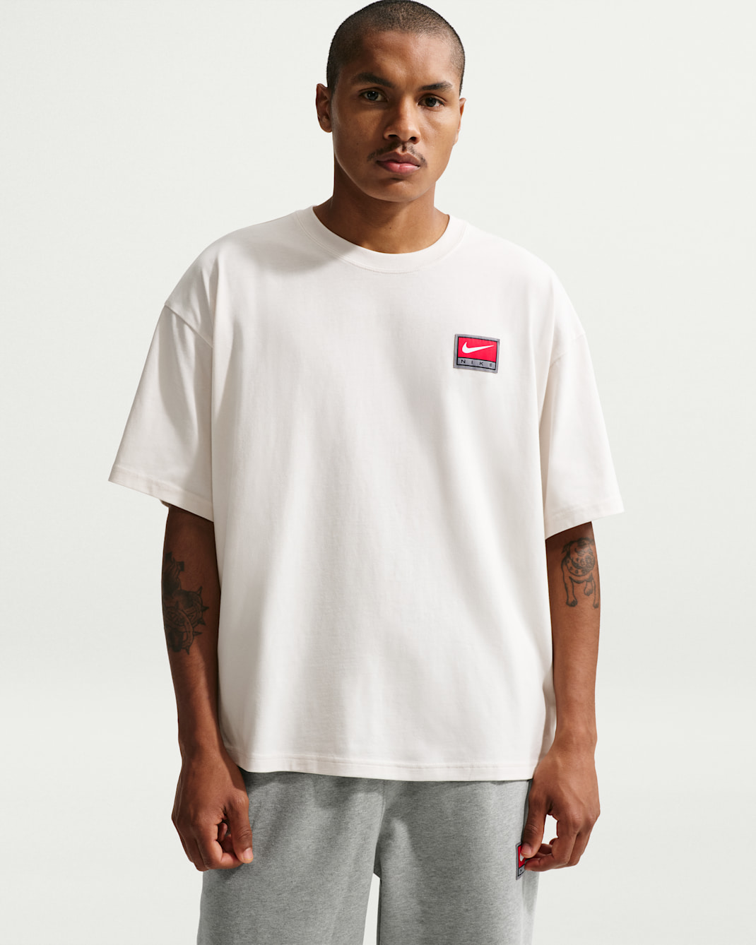 Nike Life kortermet strikket overdel med firkantet form til herre - Phantom