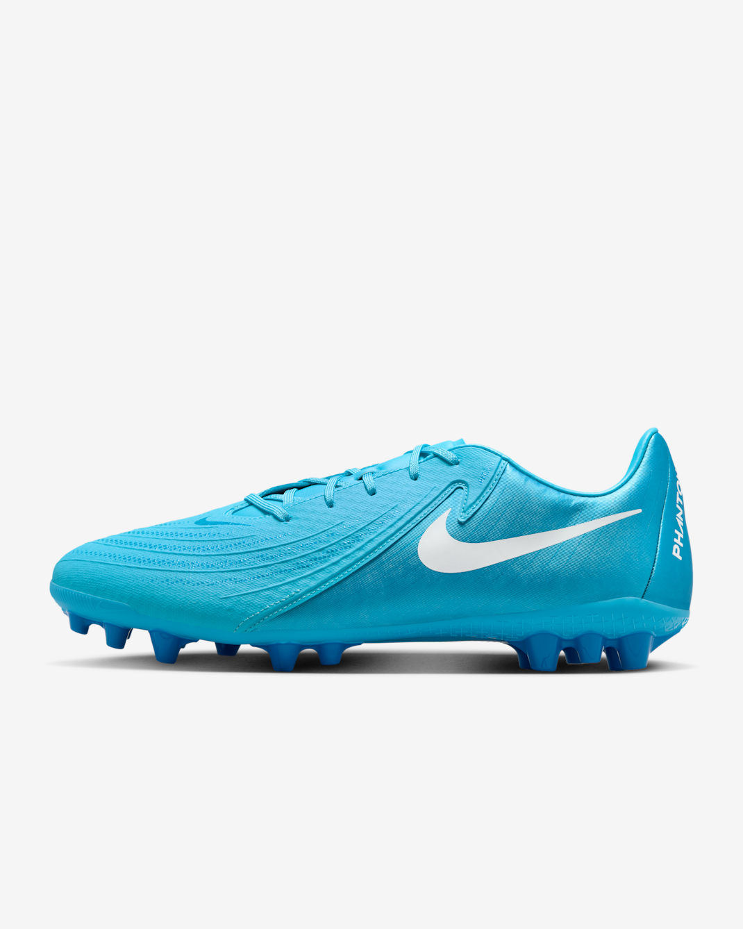 Nike Phantom GX 2 Academy Artificial-Grass Low-Top Soccer Cleats - Blue Fury/White