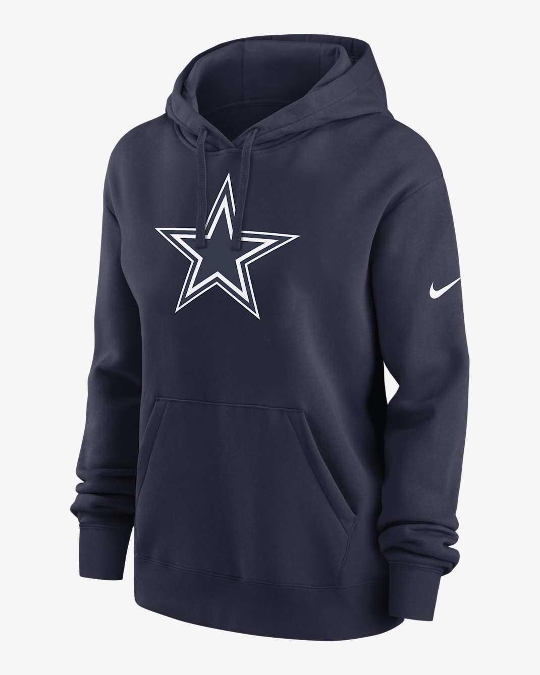 Sudadera con gorro de cierre completo Nike de la NFL para mujer Dallas Cowboys Club - Azul marino universitario