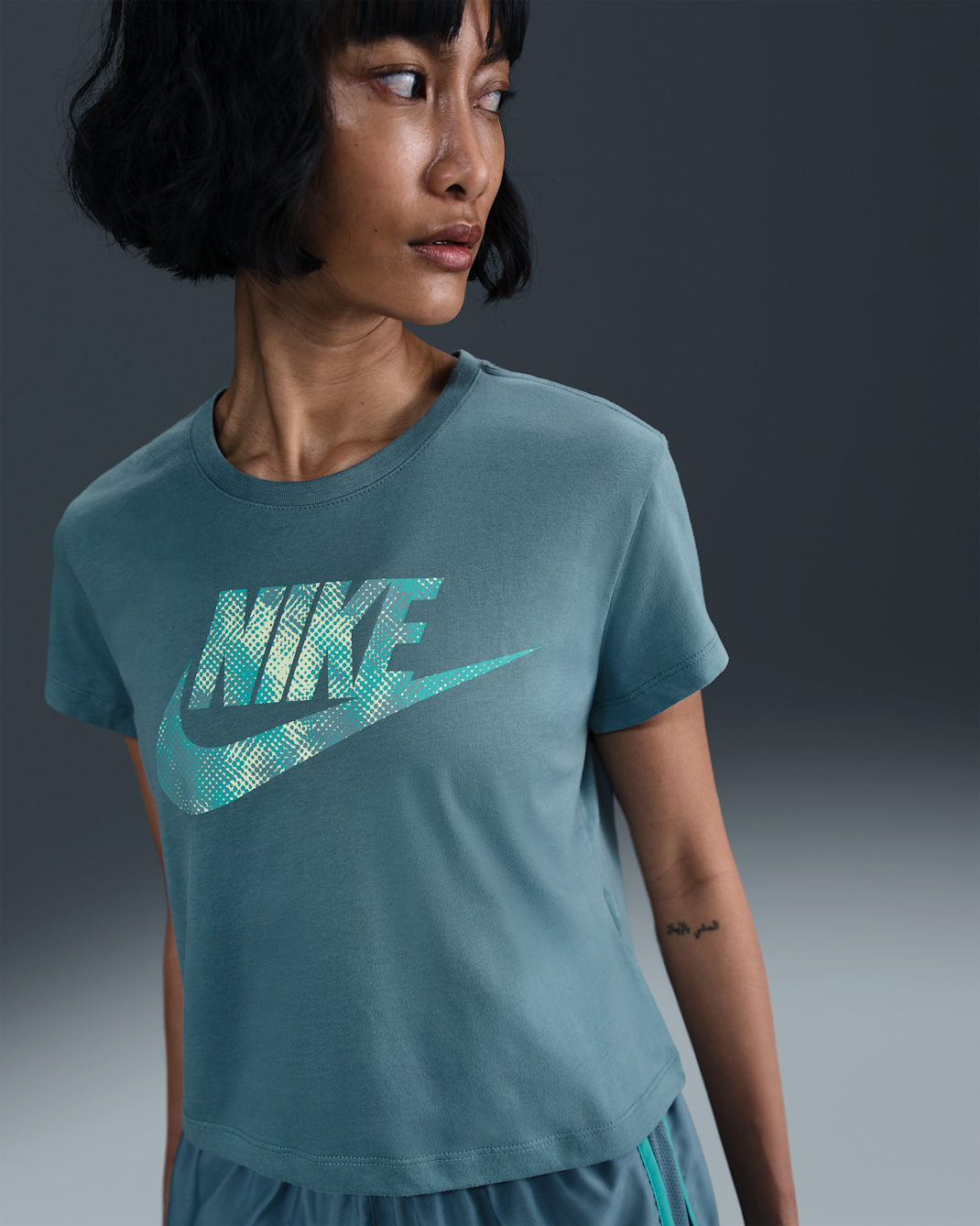 Nike Sportswear Women's T-Shirt - Smokey Blue/Dusty Cactus