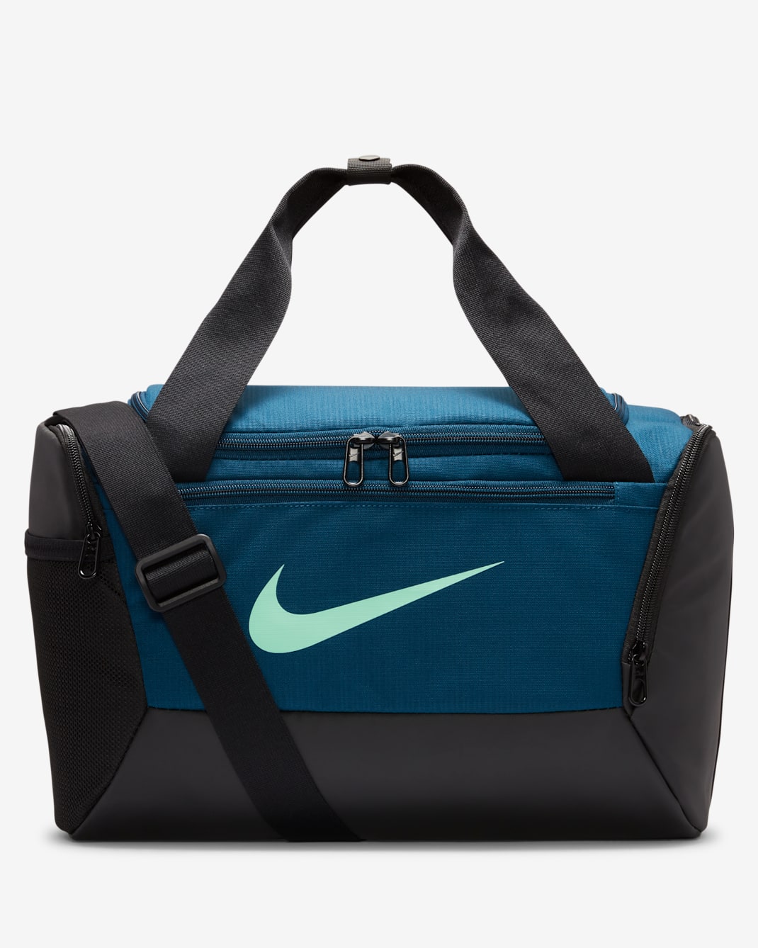 Nike Brasilia 9.5 Training Duffel Bag (Extra-Small, 25L) - Valerian Blue/Black/Green Glow