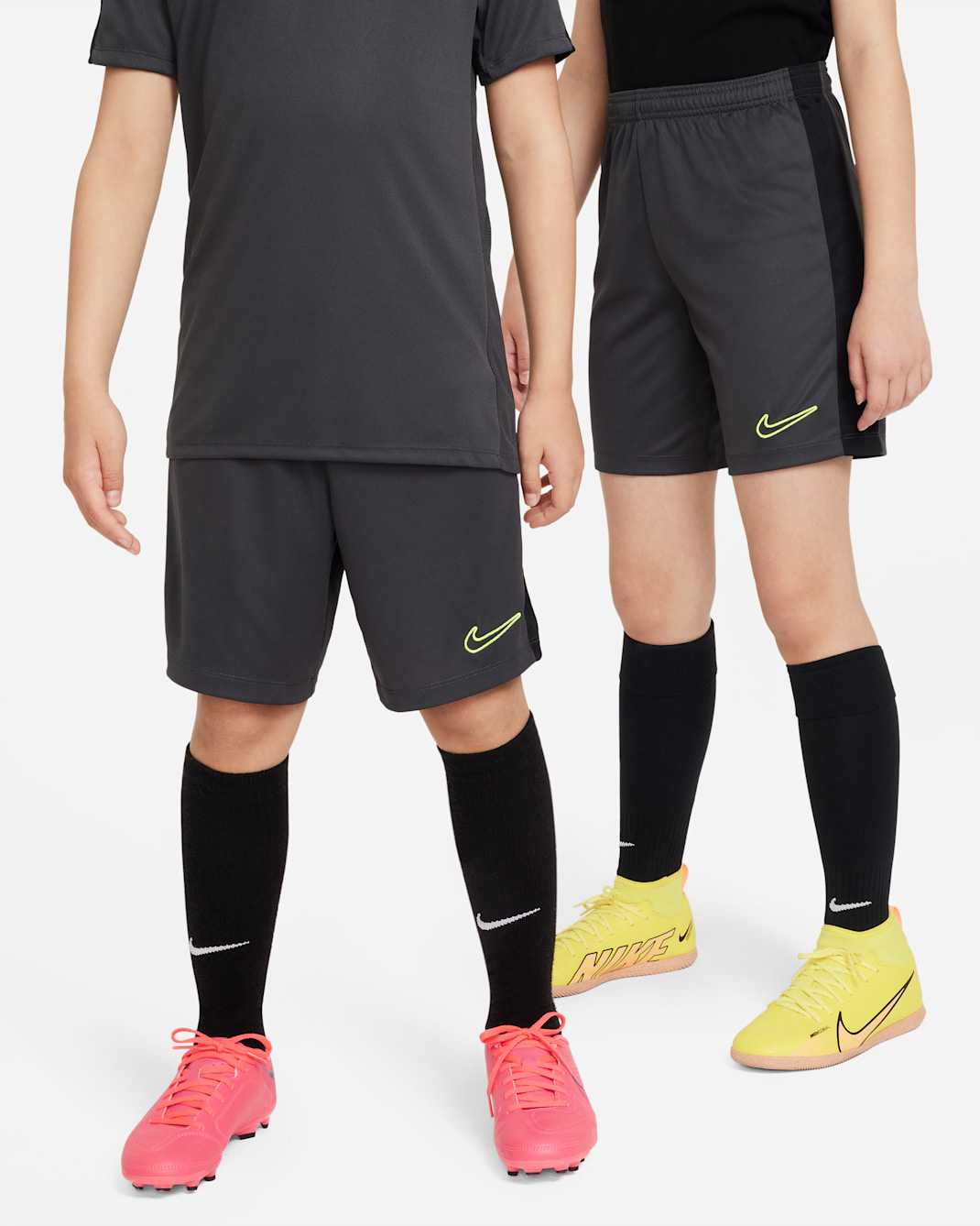 Nike Dri-FIT Academy Kids' Football Shorts - Anthracite/Black/Volt