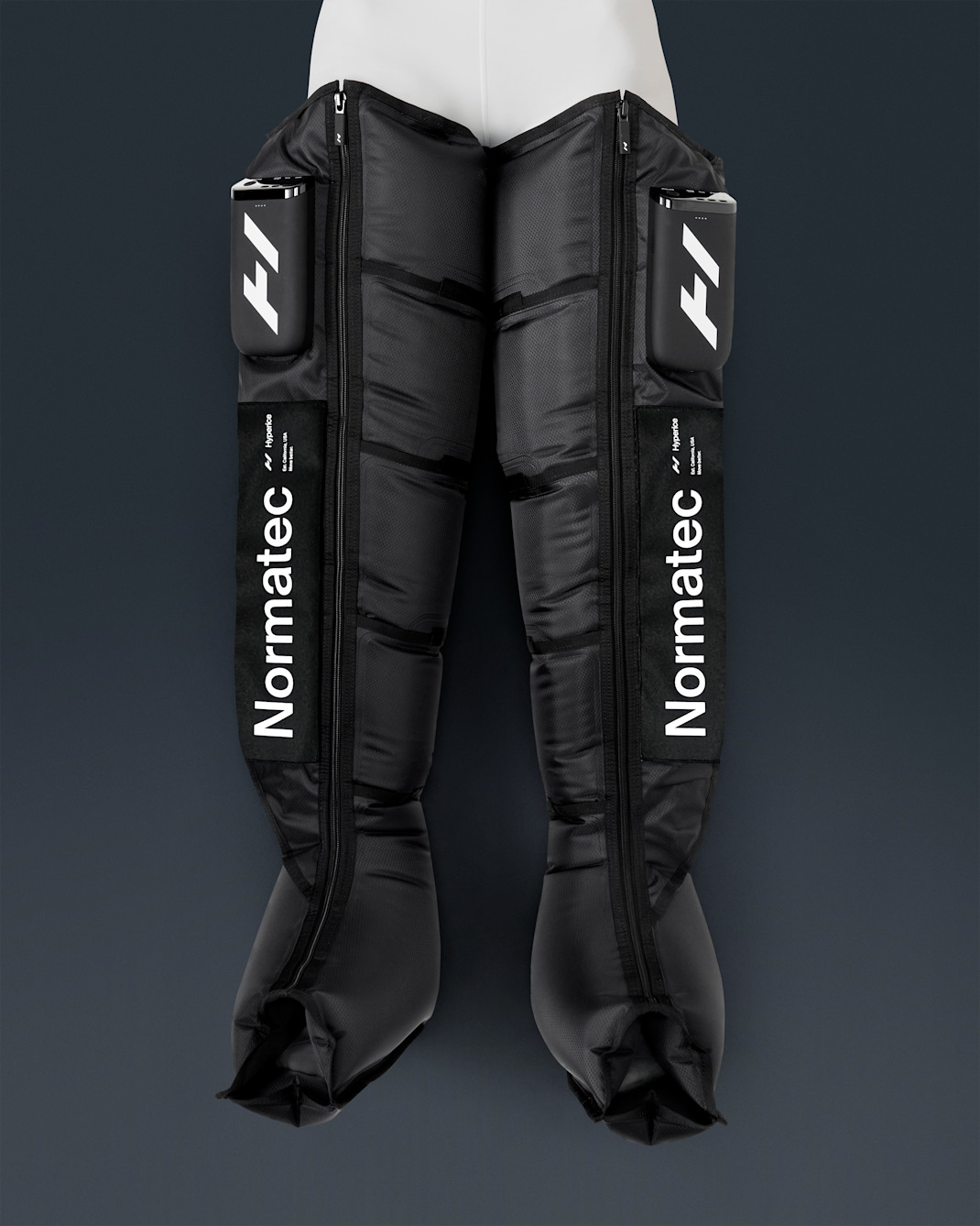 Botas de compresión dinámica de aire Hyperice Normatec Elite - Negro/Blanco