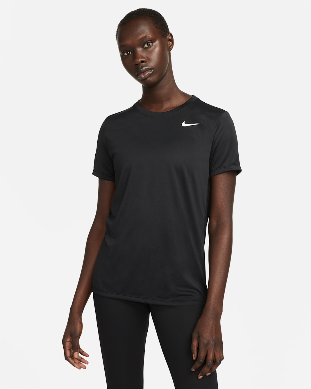 Γυναικείο T-Shirt Nike Dri-FIT - Μαύρο/Λευκό