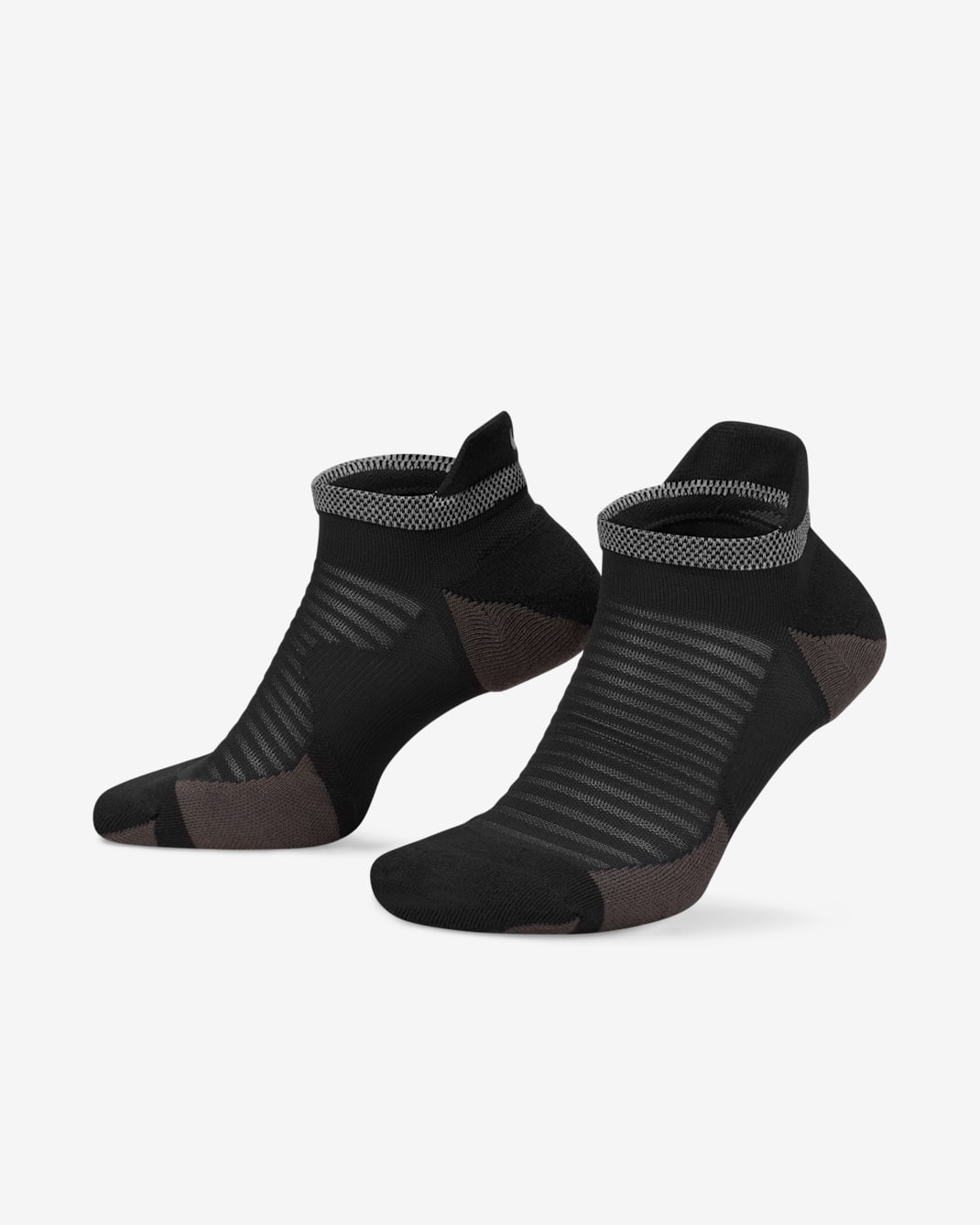 Nike Spark Cushioned No-Show Running Socks - Black/Reflect Silver