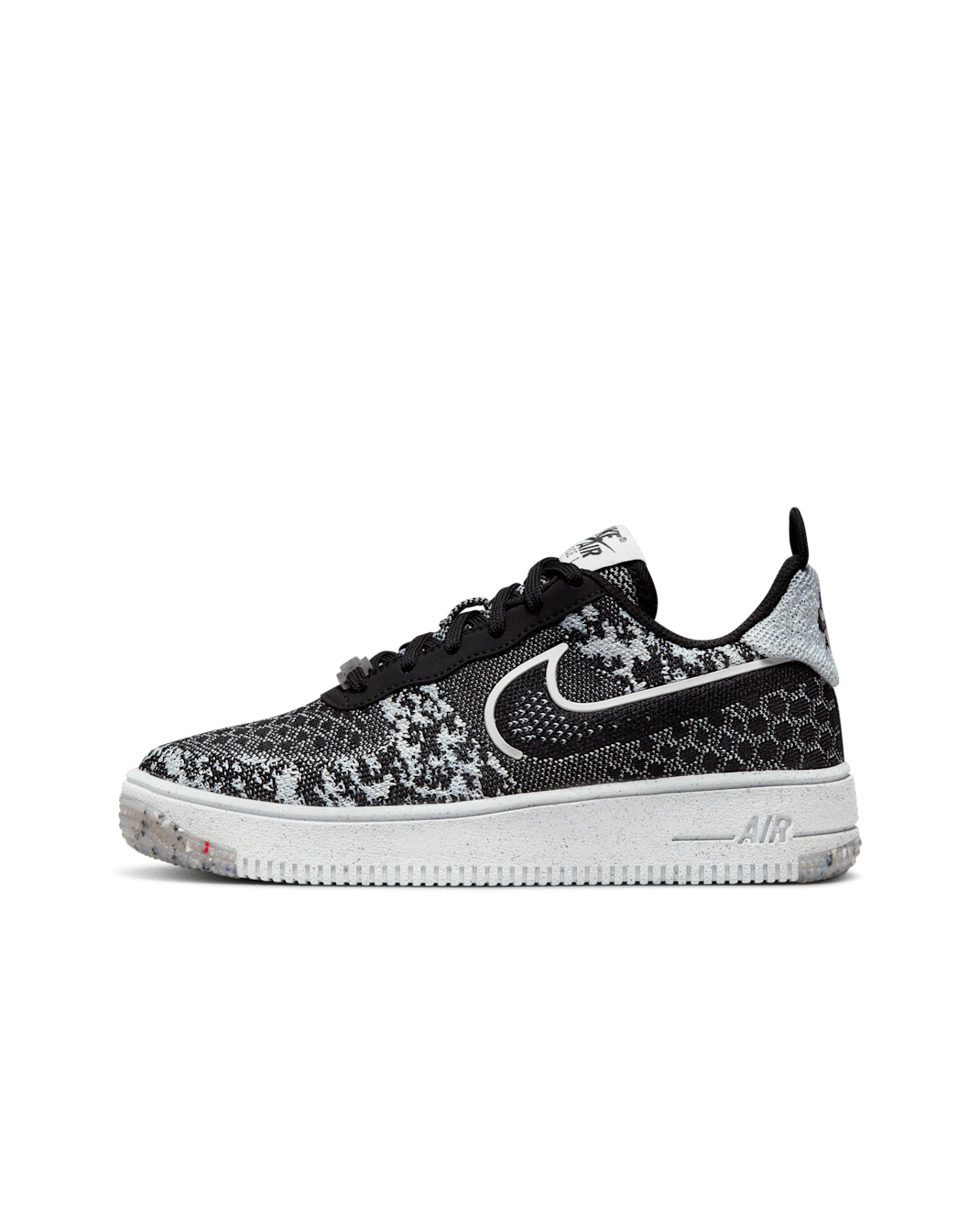 รองเท้าเด็กโต Nike Air Force 1 Crater Flyknit - ดำ/ขาว/Pure Platinum/ดำ
