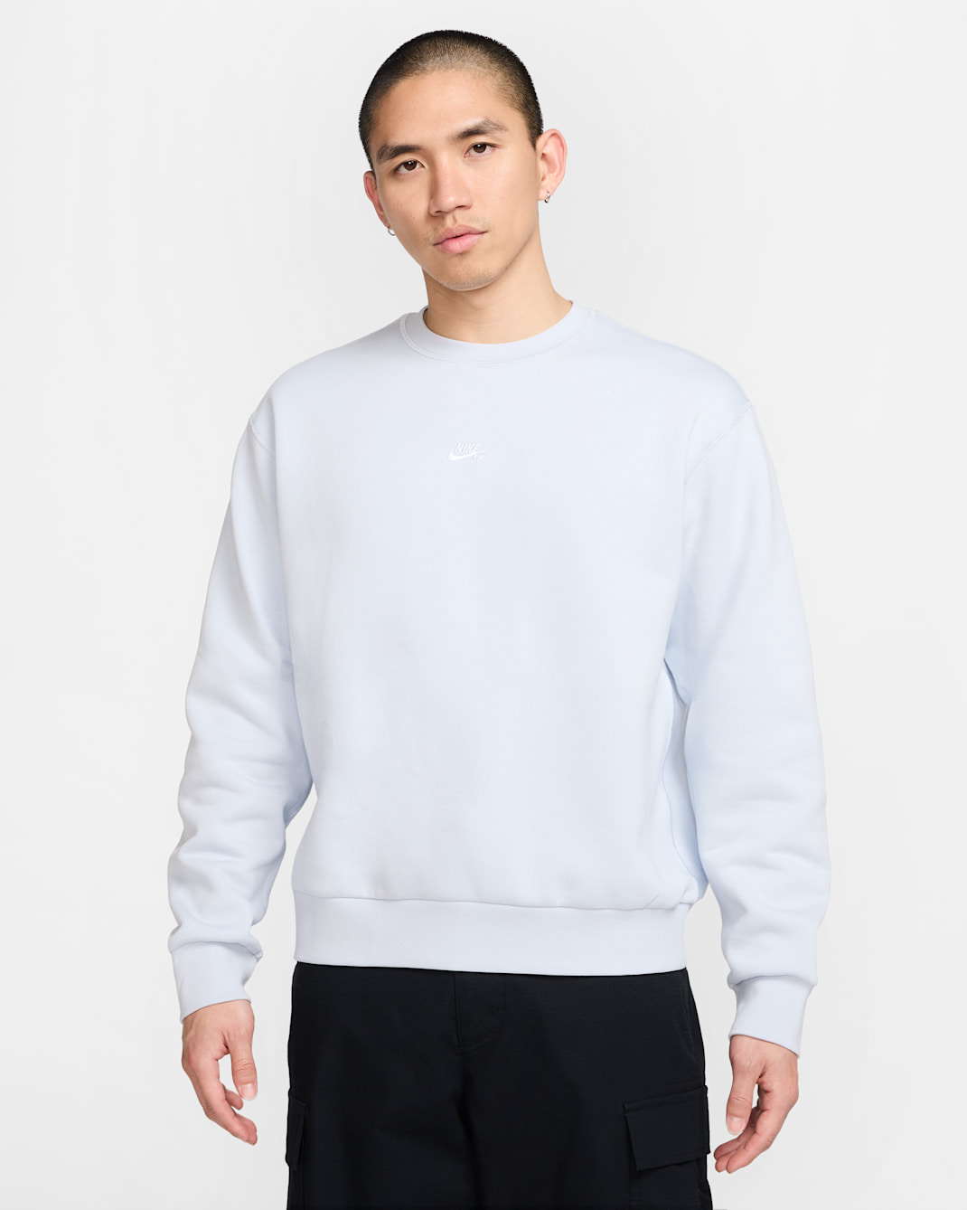 ナイキ SB フリース スケートボードクルー - フットボールグレー/ホワイト