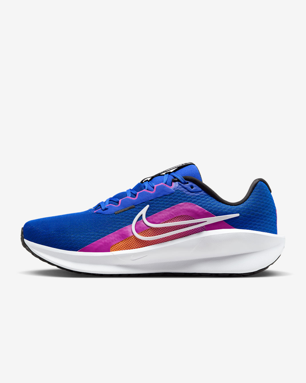 Nike Downshifter 13 男款路跑鞋 - Racer Blue/Hyper Violet/Total Orange/白色