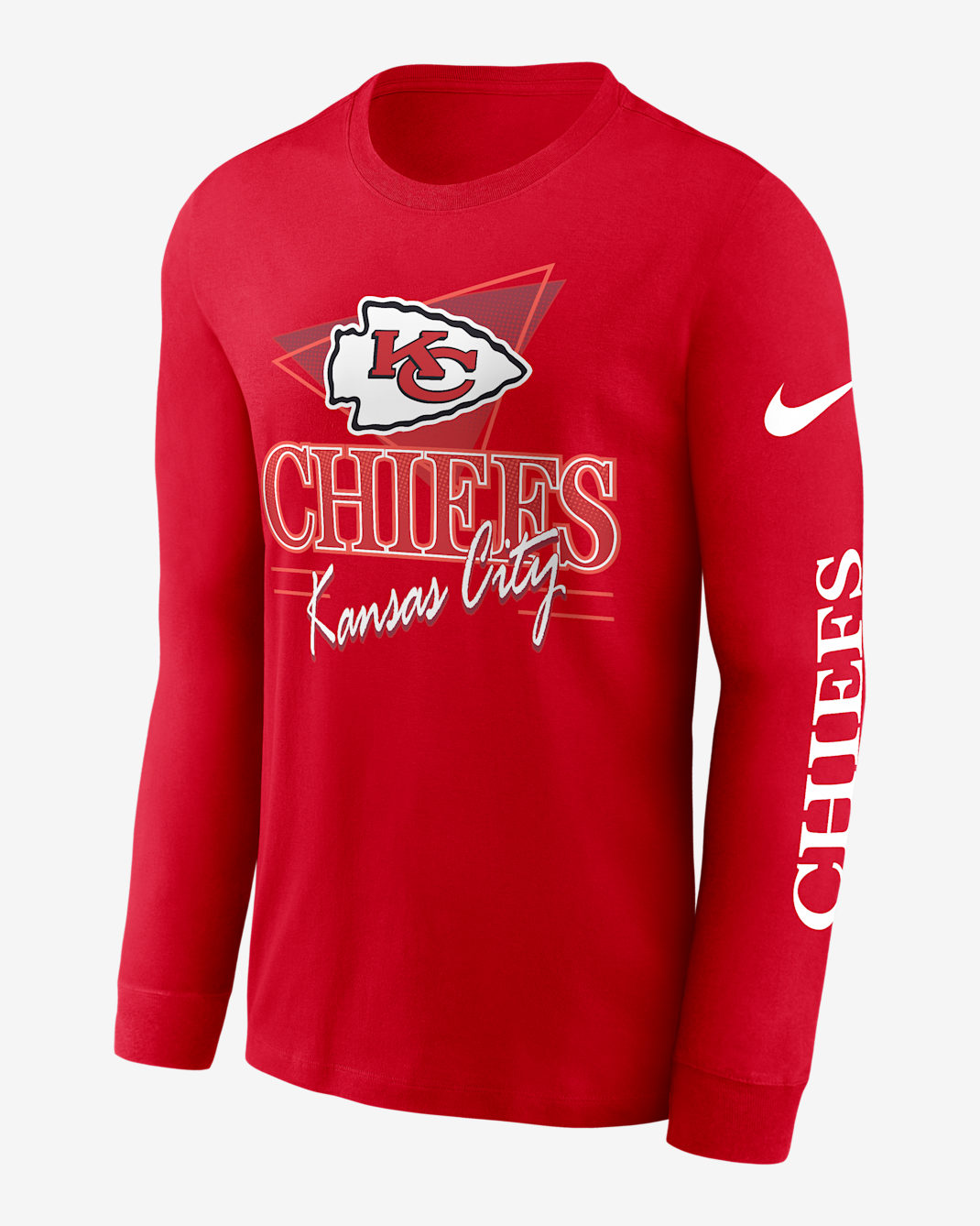 Playera de manga larga Nike de la NFL para hombre Kansas City Chiefs Rewind - Rojo