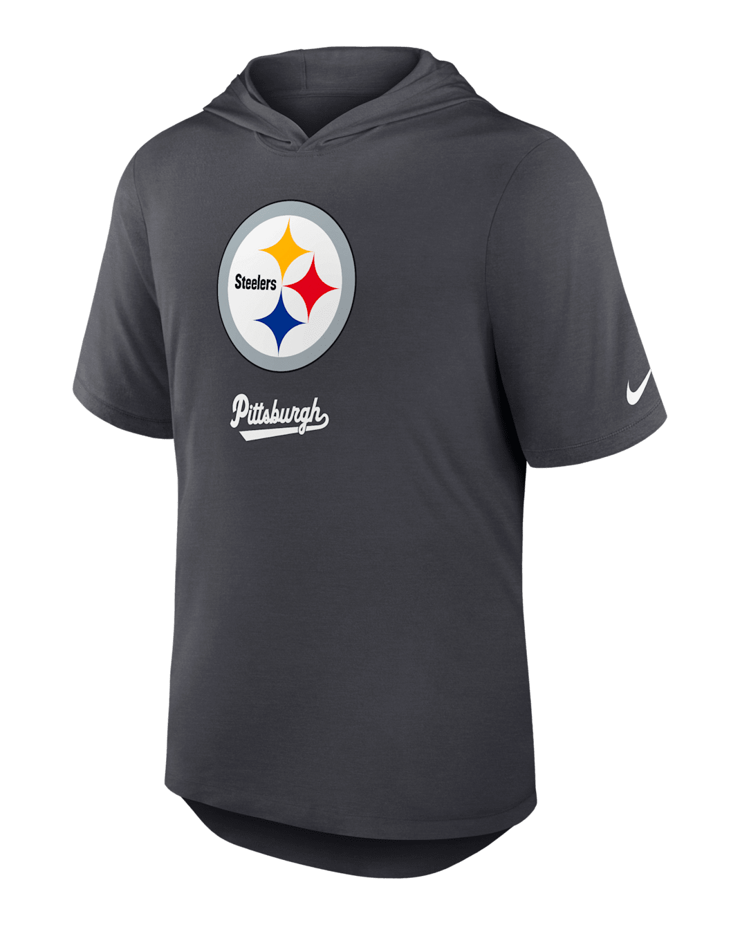 Pittsburgh Steelers Men's Nike Dri-FIT NFL Hooded T-Shirt - Anthracite