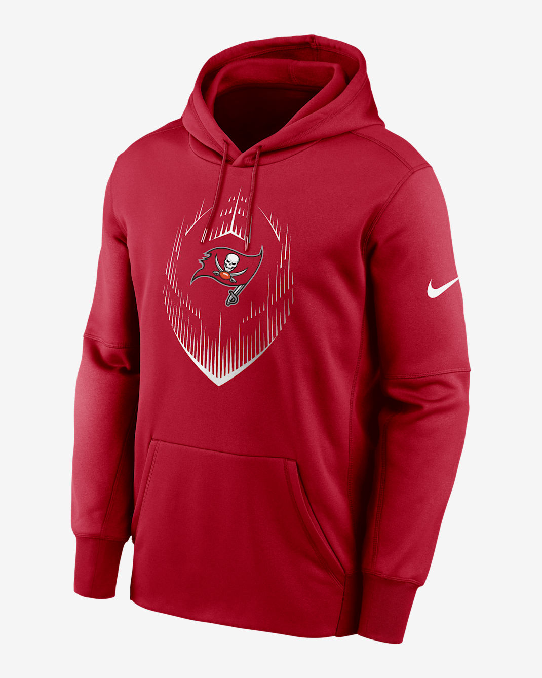 Sudadera con gorro sin cierre Nike Therma de la NFL para hombre Tampa Bay Buccaneers Icon - Rojo