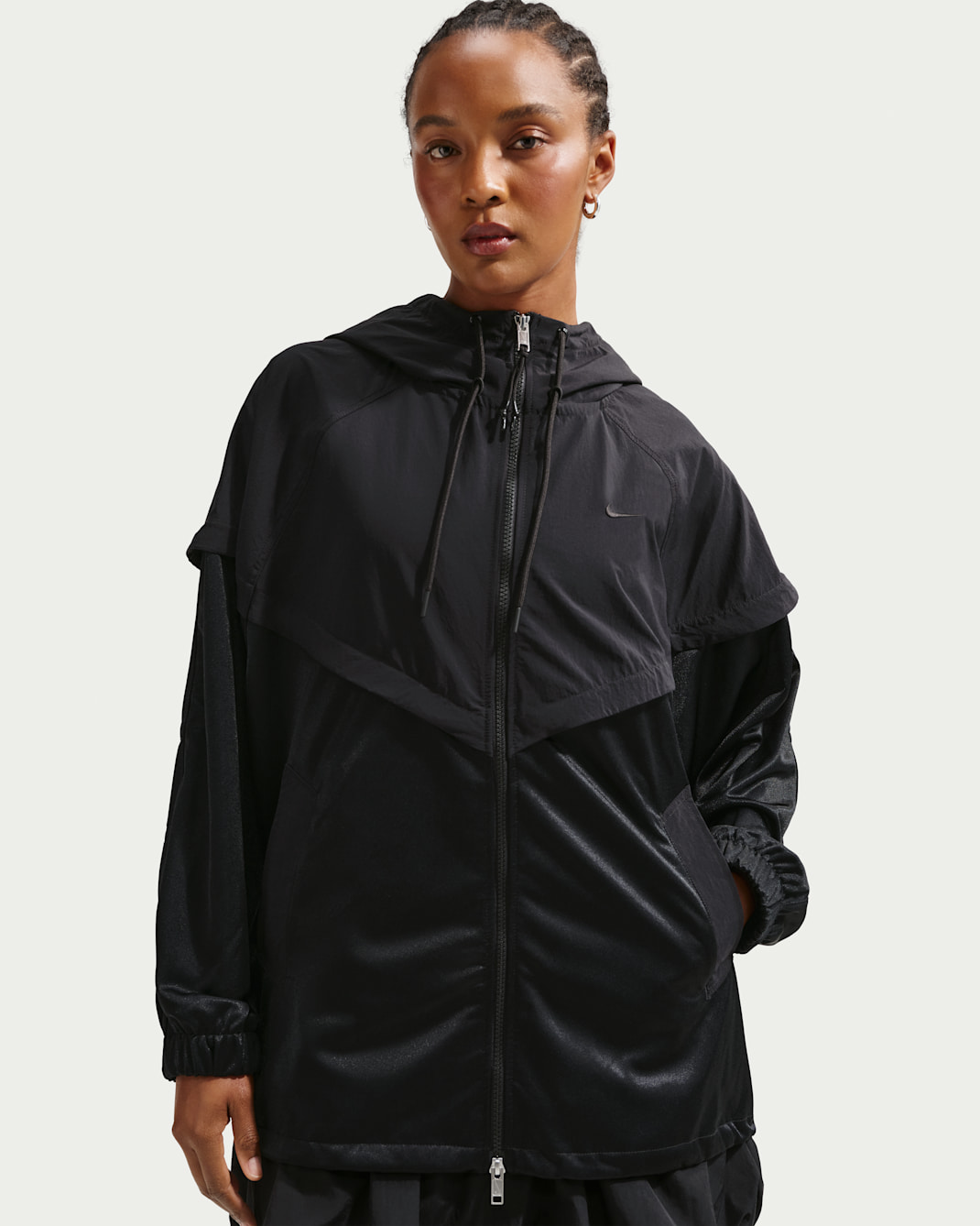 Nike Sportswear Women's Oversized Windrunner Jacket - Black/Black/Black