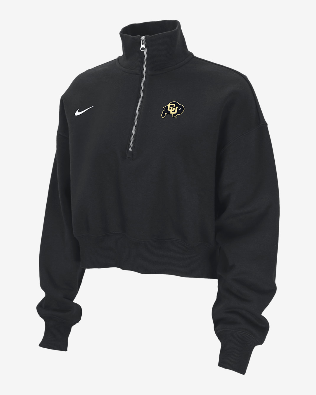 Colorado Phoenix Fleece Women's Nike College Cropped 1/4-Zip Top - Black