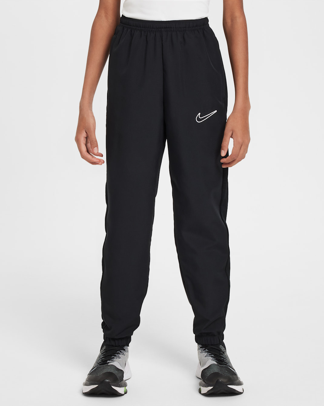 Nike Academy Older Kids' Dri-FIT Football Tracksuit Bottoms - Black/Black/White