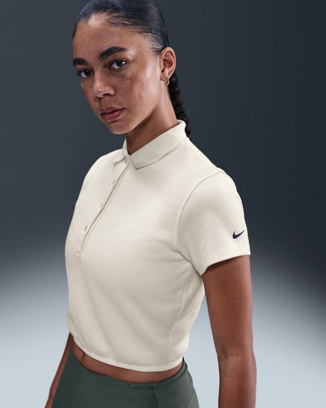 Nike Women's Short-Sleeve Golf Polo - Sail/Black