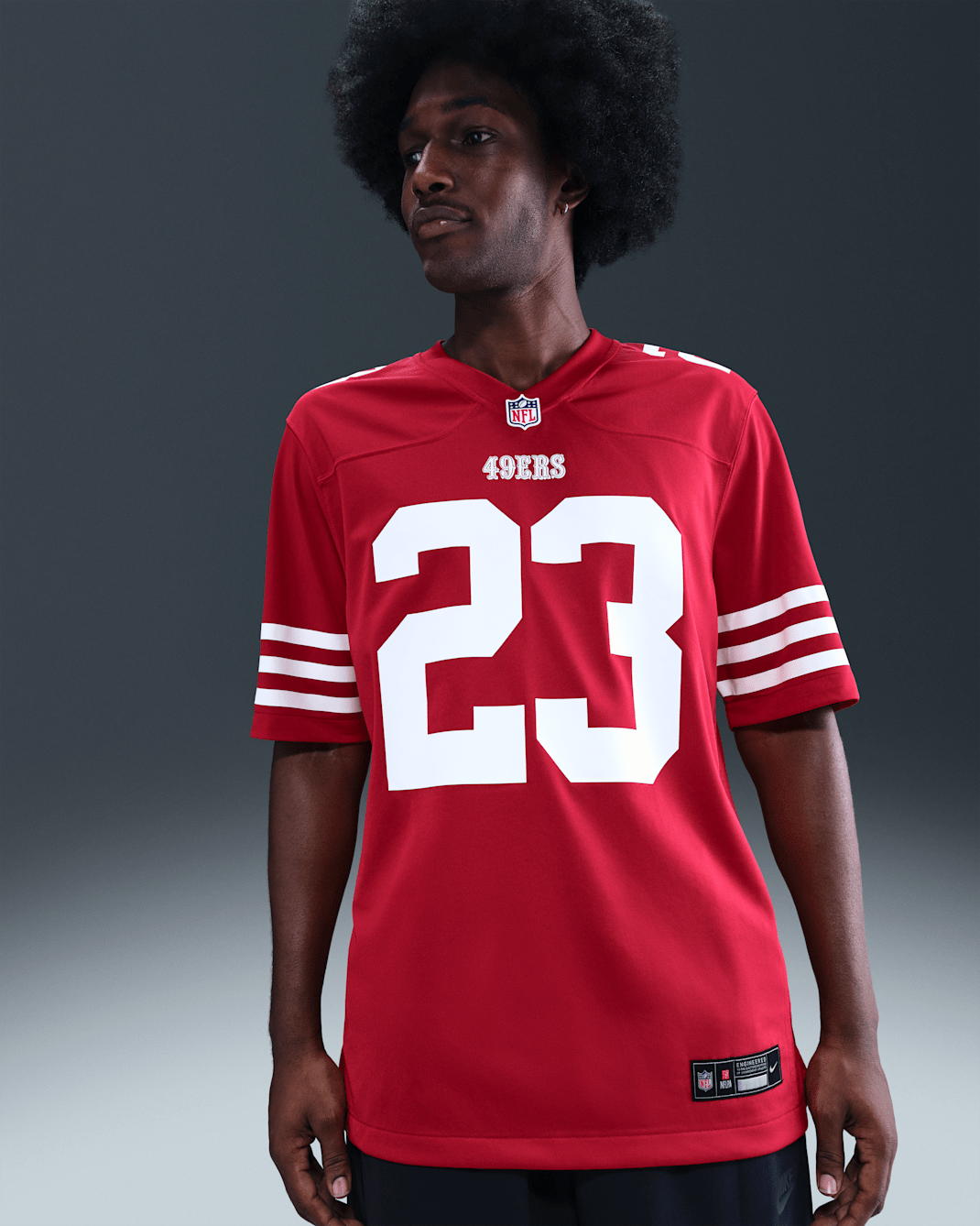 NFL San Francisco 49ers (Christian McCaffrey) Men's Game American Football Jersey - Gym Red