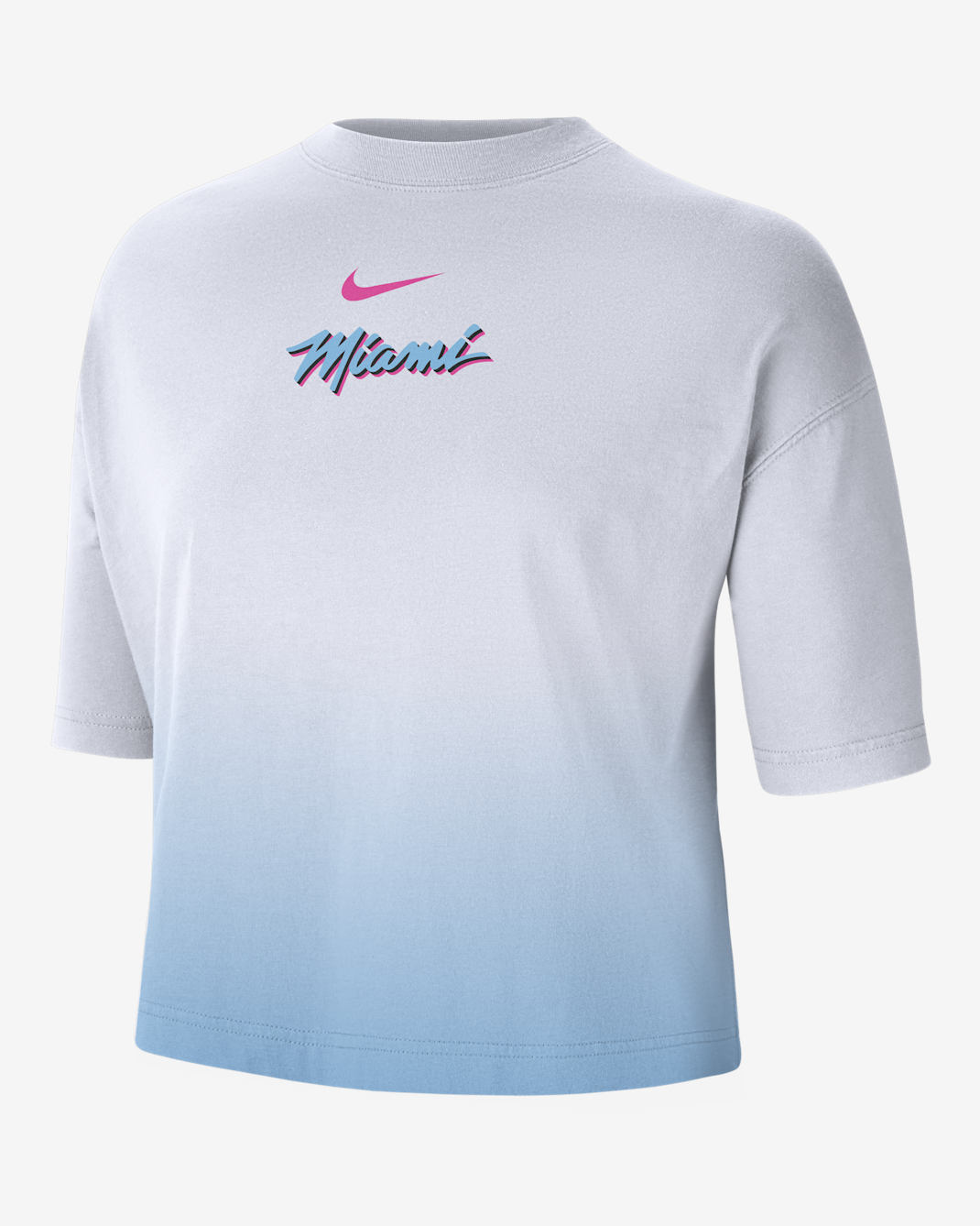 Miami Heat Courtside City Edition Premium Women's Nike NBA Boxy T-Shirt - White