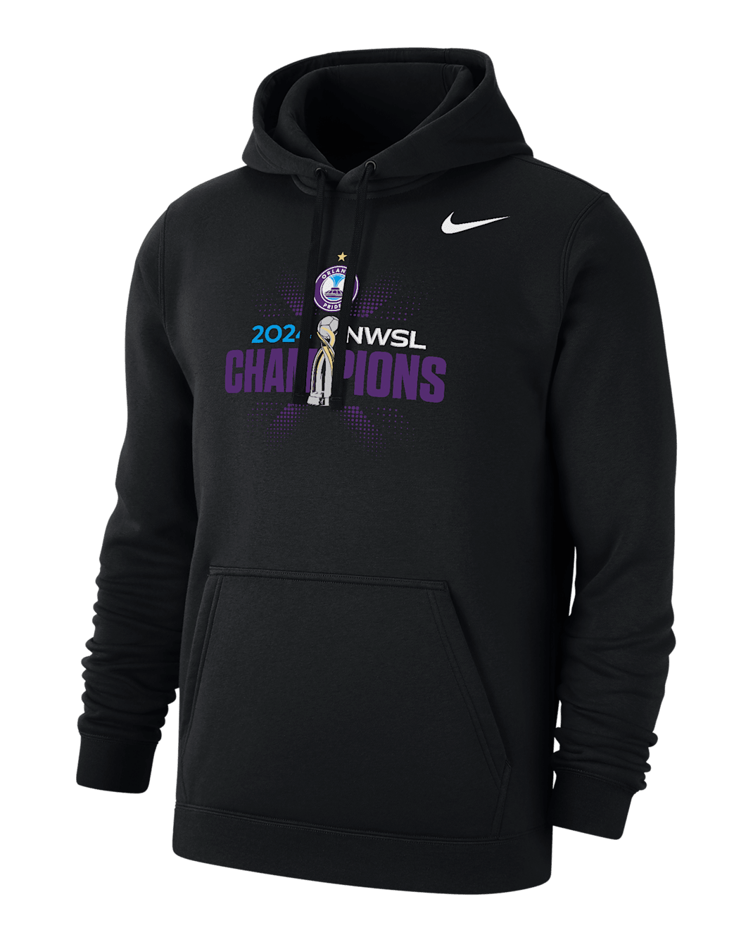 Orlando Pride 2024 NWSL Champions Club Men's Nike Fleece Pullover Hoodie - Black