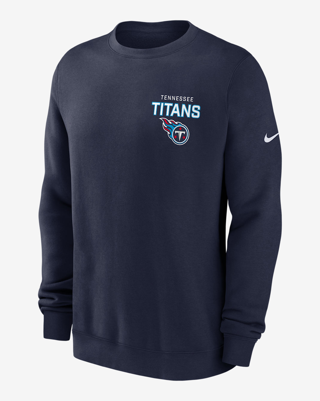Tennessee Titans Draw Block Club Men's Nike NFL Pullover Crew - College Navy