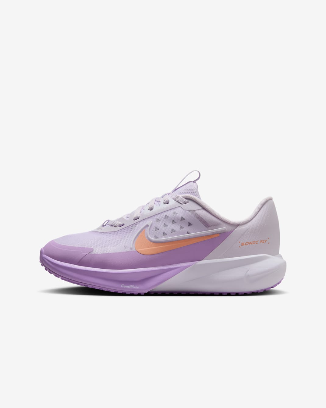 Chaussures de running Nike Sonic Fly pour ado - Barely Grape/Blanc/Violet Star/Apricot Agate
