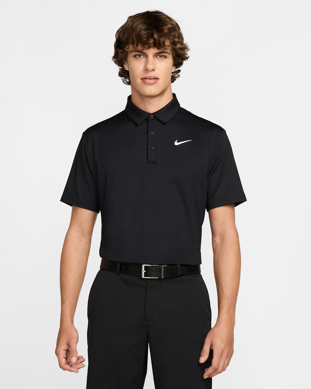 Nike Tour Men's Dri-FIT Solid Golf Polo - Black/White