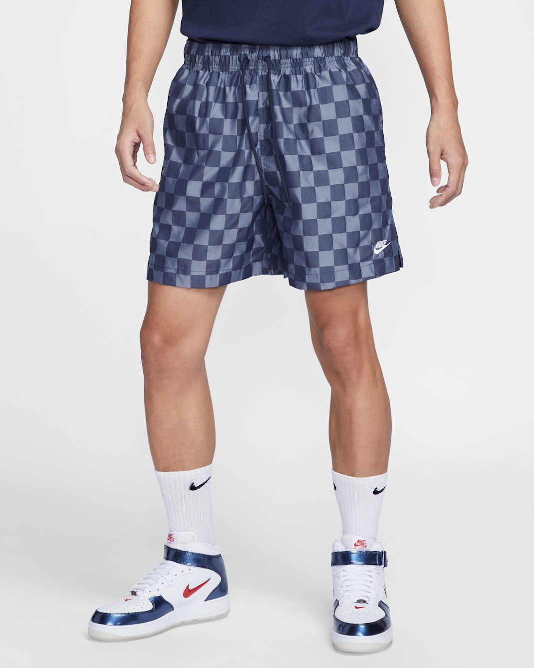 Nike Club Men's Flow Shorts - Midnight Navy/White