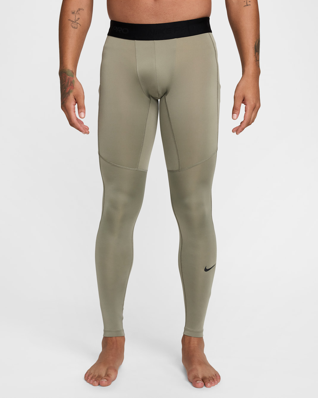 Nike Pro Men's Dri-FIT Fitness Tights - Light Army/Black